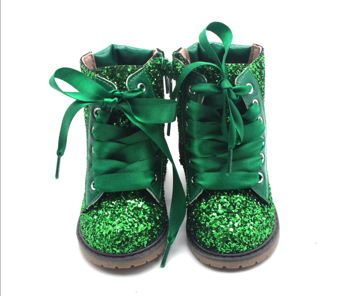 Combat Glitter Boots