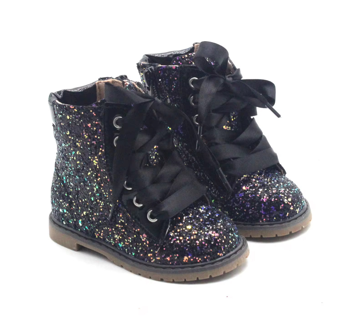 Combat Glitter Boots