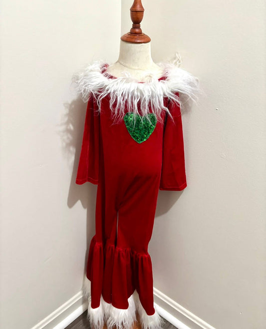6/7 Christmas fur Romper